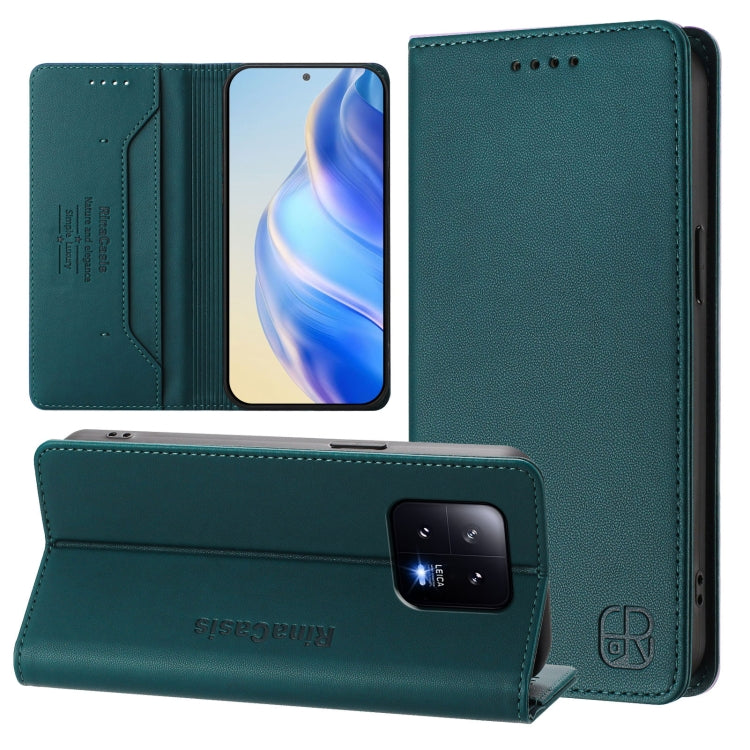 RC01 Dual-Folded Magnetic Suction RFID Leather Phone Case, For Xiaomi 13 Pro 5G, For Xiaomi 13 5G, For Xiaomi 12S Ultra