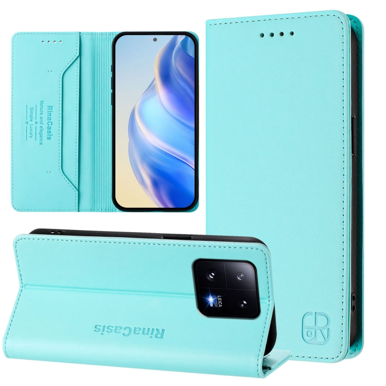 RC01 Dual-Folded Magnetic Suction RFID Leather Phone Case, For Xiaomi 13 Pro 5G, For Xiaomi 13 5G, For Xiaomi 12S Ultra