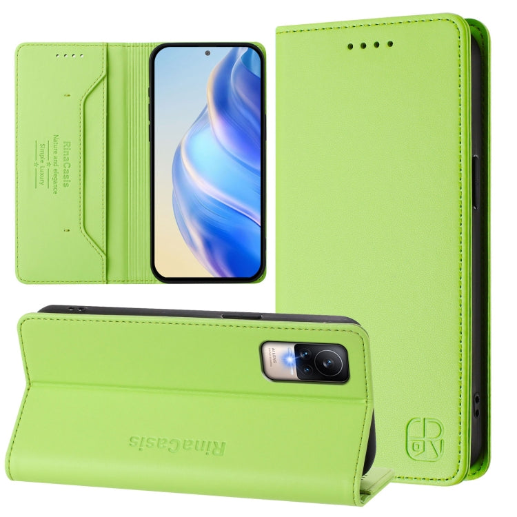 RC01 Dual-Folded Magnetic Suction RFID Leather Phone Case, For Xiaomi Poco C40, For Xiaomi Civi 1S, For Xiaomi Poco M4 Pro 4G