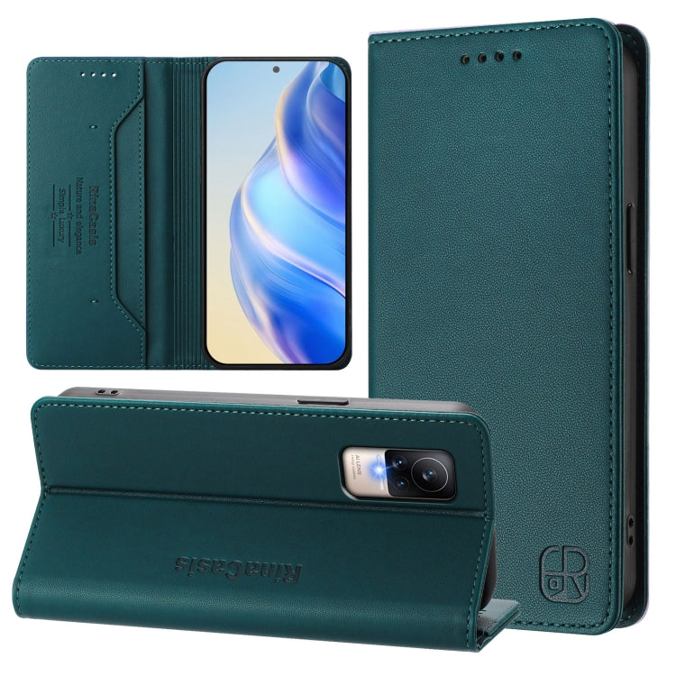 RC01 Dual-Folded Magnetic Suction RFID Leather Phone Case, For Xiaomi Poco C40, For Xiaomi Civi 1S, For Xiaomi Poco M4 Pro 4G