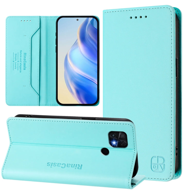 RC01 Dual-Folded Magnetic Suction RFID Leather Phone Case, For Xiaomi Poco C40, For Xiaomi Civi 1S, For Xiaomi Poco M4 Pro 4G