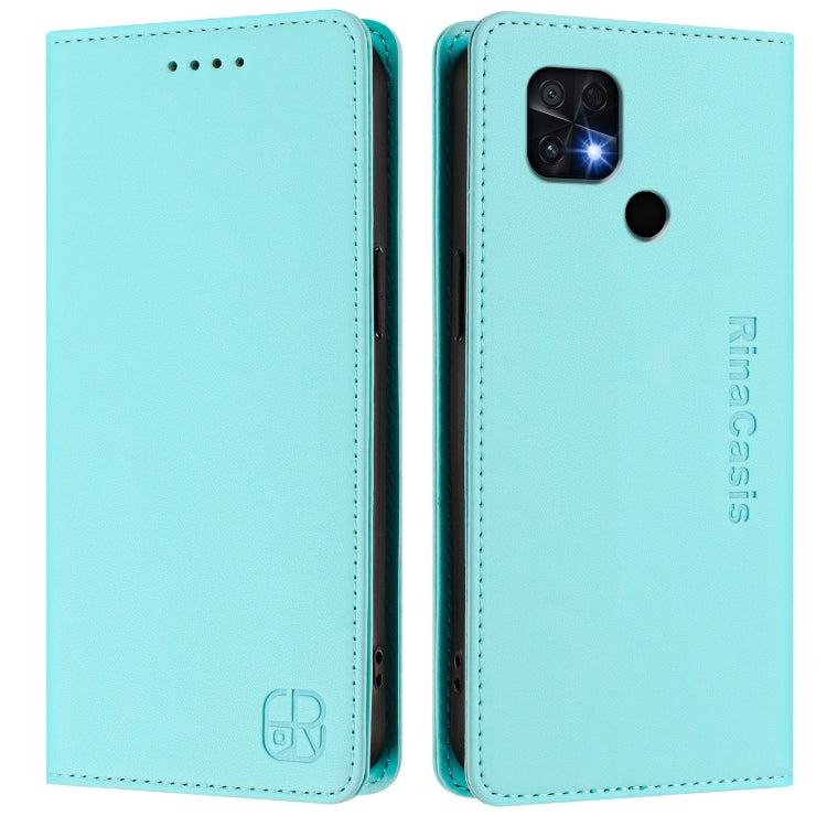 RC01 Dual-Folded Magnetic Suction RFID Leather Phone Case, For Xiaomi Poco C40, For Xiaomi Civi 1S, For Xiaomi Poco M4 Pro 4G