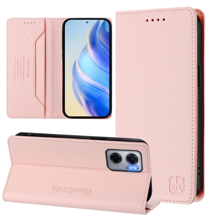 RC01 Dual-Folded Magnetic Suction RFID Leather Phone Case, For Redmi Note 11 Pro 5G / 4G / Global, For Redmi 10 5G / 10 Prime+ 5G Global, For Redmi Note 11S 5G / Xiaomi Poco M4 Pro 5G
