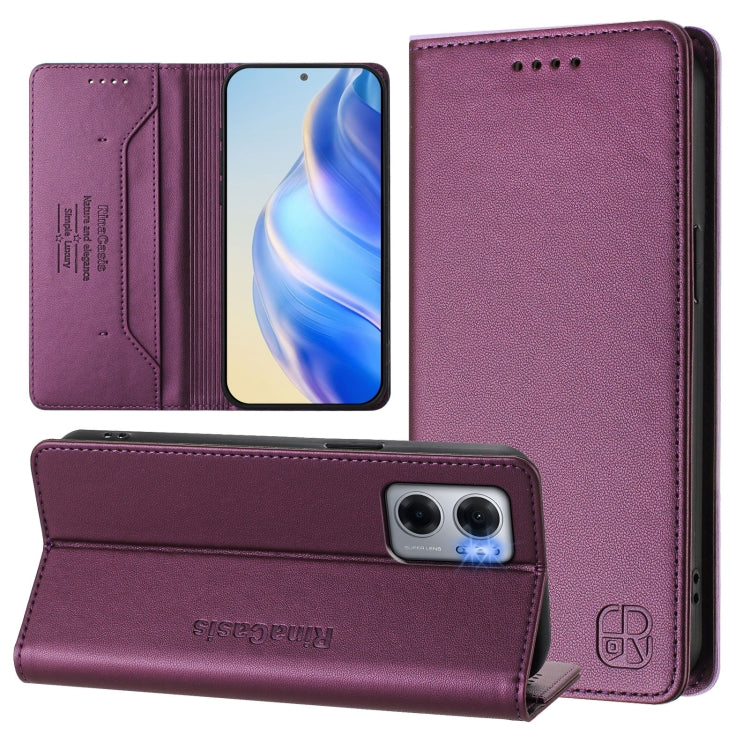RC01 Dual-Folded Magnetic Suction RFID Leather Phone Case, For Redmi Note 11 Pro 5G / 4G / Global, For Redmi 10 5G / 10 Prime+ 5G Global, For Redmi Note 11S 5G / Xiaomi Poco M4 Pro 5G