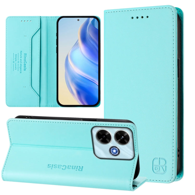 RC01 Dual-Folded Magnetic Suction RFID Leather Phone Case, For Redmi 13 5G / 4G Global, For Redmi A3 / Xiaomi Poco C61 4G Global, For Redmi Note 13 Pro 4G Global