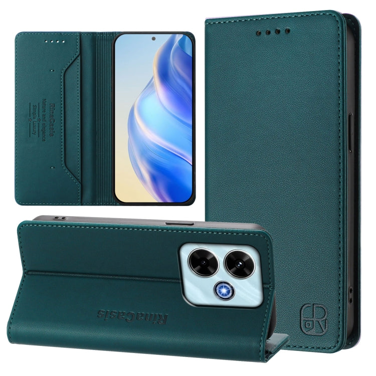 RC01 Dual-Folded Magnetic Suction RFID Leather Phone Case, For Redmi 13 5G / 4G Global, For Redmi A3 / Xiaomi Poco C61 4G Global, For Redmi Note 13 Pro 4G Global