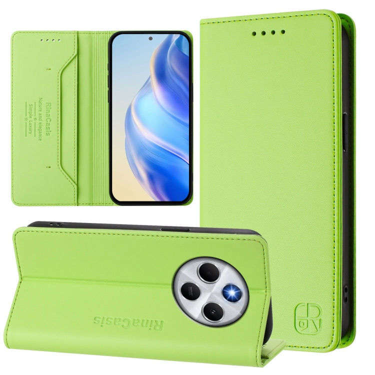 RC01 Dual-Folded Magnetic Suction RFID Leather Phone Case, For Redmi Note 14 5G, For Redmi 14C 4G / 14R 5G Global, For Redmi K70 Ultra 5G Global