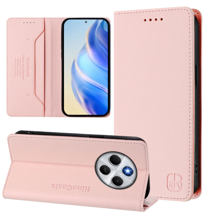 RC01 Dual-Folded Magnetic Suction RFID Leather Phone Case, For Redmi Note 14 5G, For Redmi 14C 4G / 14R 5G Global, For Redmi K70 Ultra 5G Global
