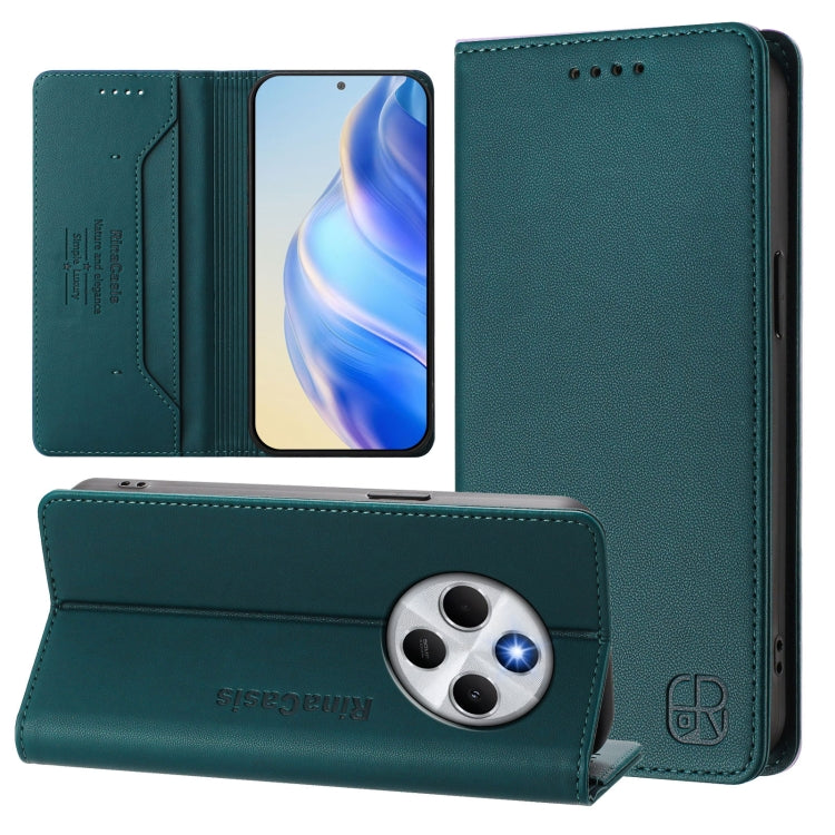 RC01 Dual-Folded Magnetic Suction RFID Leather Phone Case, For Redmi Note 14 5G, For Redmi 14C 4G / 14R 5G Global, For Redmi K70 Ultra 5G Global