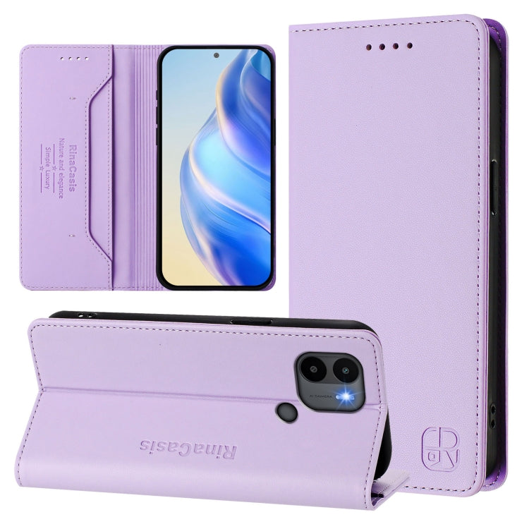RC01 Dual-Folded Magnetic Suction RFID Leather Phone Case, For Redmi Note 12 5G India / Xiaomi Poco X5, For Redmi A1+ 4G / Xiaomi Poco C50 4G, For Redmi 12C / 11A