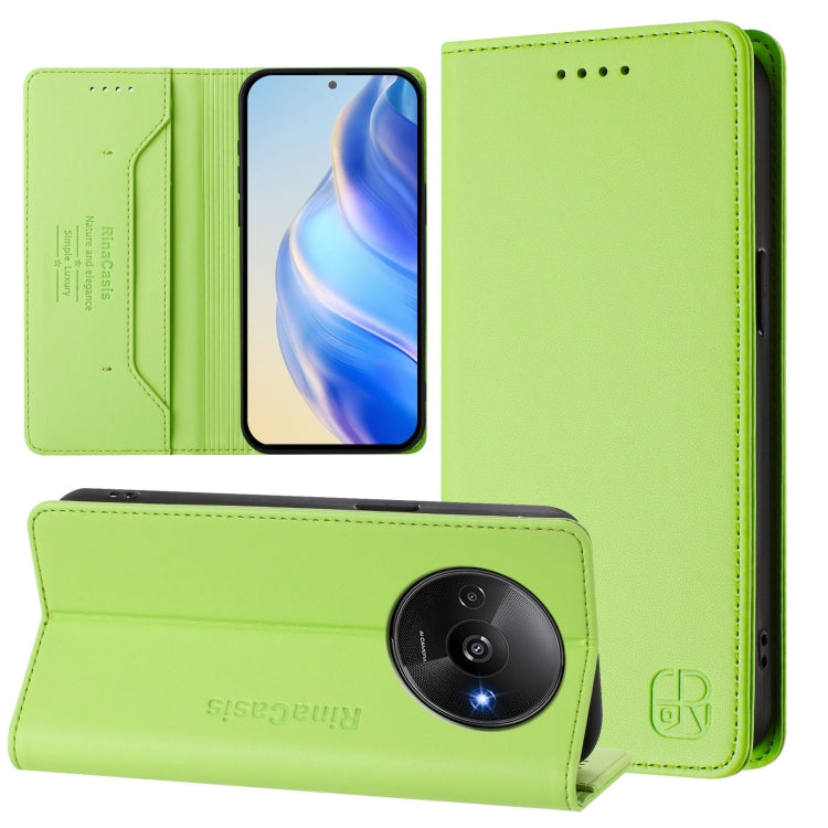 RC01 Dual-Folded Magnetic Suction RFID Leather Phone Case, For Redmi 13 5G / 4G Global, For Redmi A3 / Xiaomi Poco C61 4G Global, For Redmi Note 13 Pro 4G Global