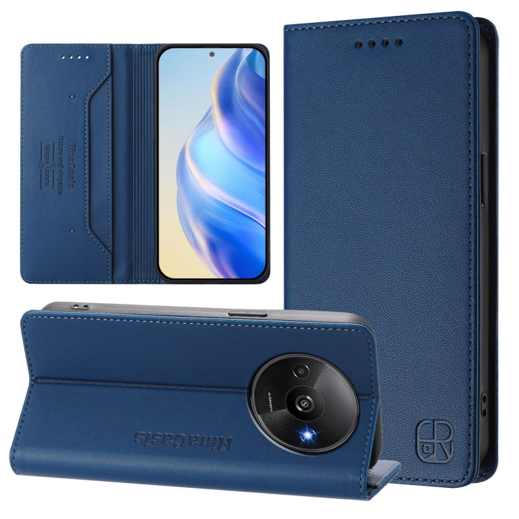 RC01 Dual-Folded Magnetic Suction RFID Leather Phone Case, For Redmi 13 5G / 4G Global, For Redmi A3 / Xiaomi Poco C61 4G Global, For Redmi Note 13 Pro 4G Global