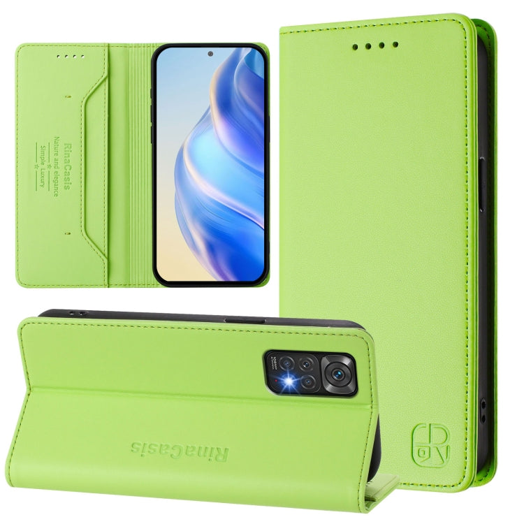 RC01 Dual-Folded Magnetic Suction RFID Leather Phone Case, For Redmi Note 11T Pro+ / Note 12T Pro / K50i, For Redmi Note 12 Turbo 5G / Xiaomi Poco F5, For Redmi Note 11 / 11S / 12S 4G Global