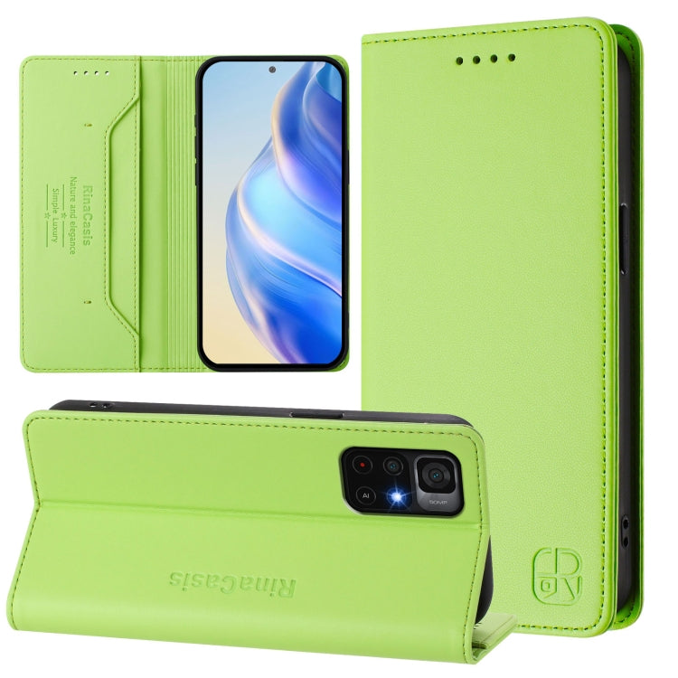RC01 Dual-Folded Magnetic Suction RFID Leather Phone Case, For Redmi Note 11 Pro 5G / 4G / Global, For Redmi 10 5G / 10 Prime+ 5G Global, For Redmi Note 11S 5G / Xiaomi Poco M4 Pro 5G