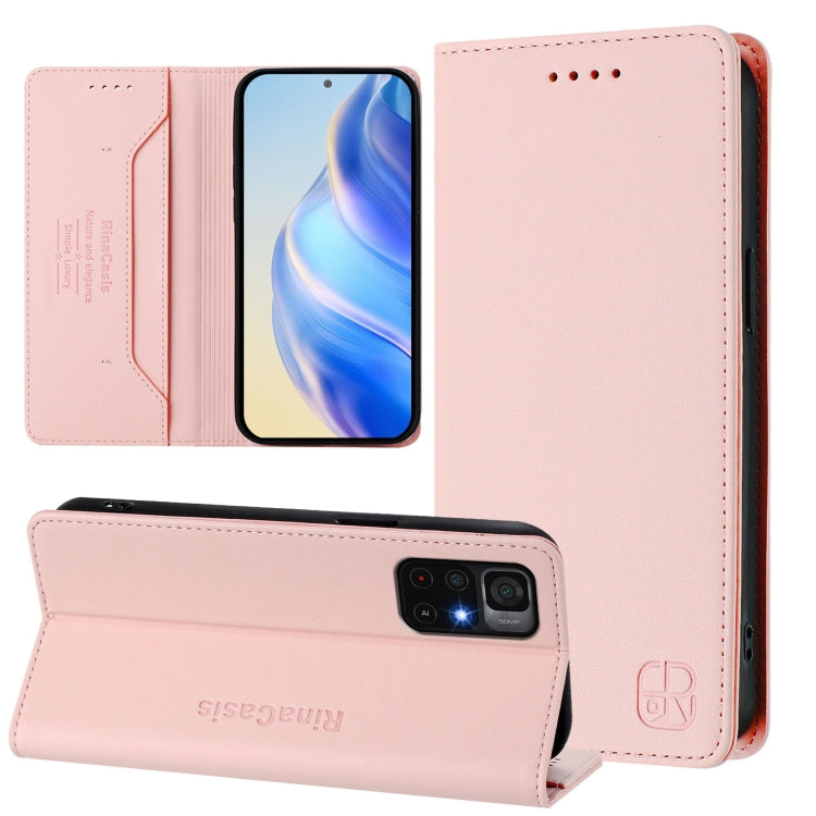 RC01 Dual-Folded Magnetic Suction RFID Leather Phone Case, For Redmi Note 11 Pro 5G / 4G / Global, For Redmi 10 5G / 10 Prime+ 5G Global, For Redmi Note 11S 5G / Xiaomi Poco M4 Pro 5G