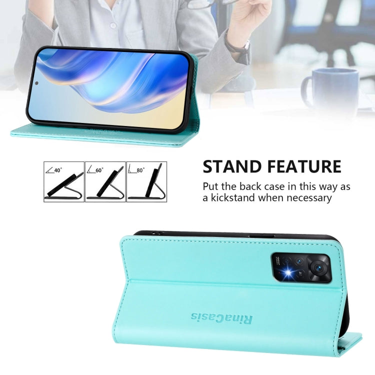 RC01 Dual-Folded Magnetic Suction RFID Leather Phone Case, For Redmi Note 11 Pro 5G / 4G / Global, For Redmi 10 5G / 10 Prime+ 5G Global, For Redmi Note 11S 5G / Xiaomi Poco M4 Pro 5G