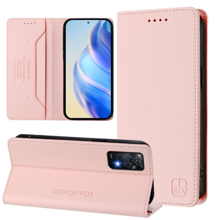 RC01 Dual-Folded Magnetic Suction RFID Leather Phone Case, For Redmi Note 11 Pro 5G / 4G / Global, For Redmi 10 5G / 10 Prime+ 5G Global, For Redmi Note 11S 5G / Xiaomi Poco M4 Pro 5G