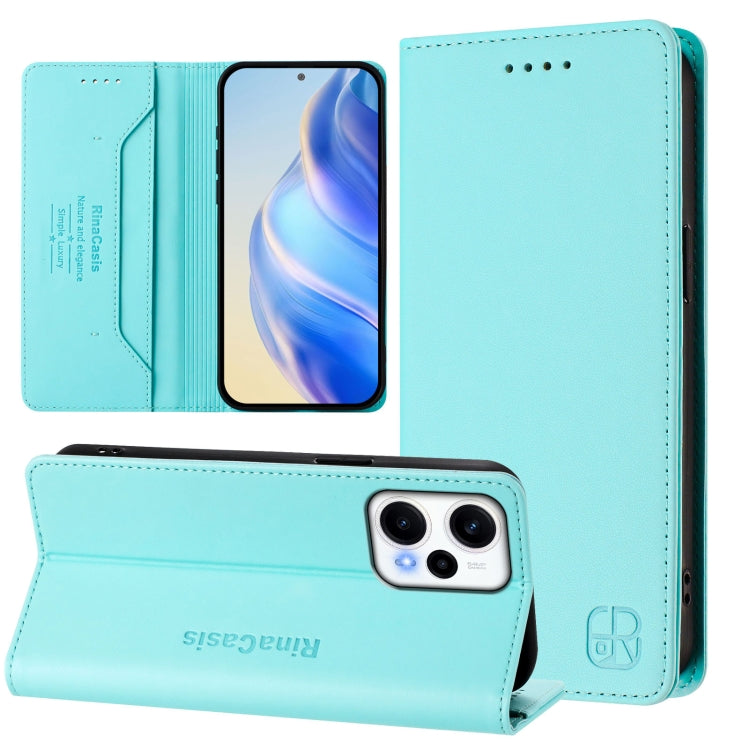 RC01 Dual-Folded Magnetic Suction RFID Leather Phone Case, For Redmi Note 11T Pro+ / Note 12T Pro / K50i, For Redmi Note 12 Turbo 5G / Xiaomi Poco F5, For Redmi Note 11 / 11S / 12S 4G Global