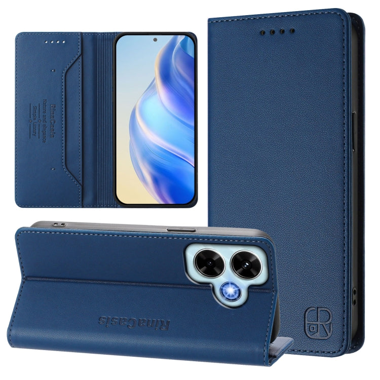 RC01 Dual-Folded Magnetic Suction RFID Leather Phone Case, For Redmi Note 13 4G Global, For Redmi 13C 5G / 4G Global, For Redmi Note 13 5G Global