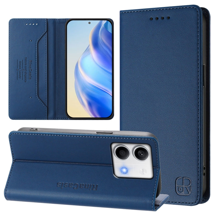 RC01 Dual-Folded Magnetic Suction RFID Leather Phone Case, For Redmi Note 13 4G Global, For Redmi 13C 5G / 4G Global, For Redmi Note 13 5G Global