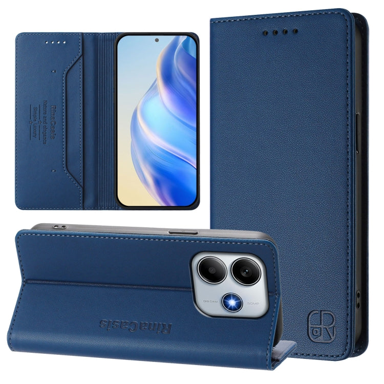 RC01 Dual-Folded Magnetic Suction RFID Leather Phone Case, For Redmi Note 14 5G, For Redmi 14C 4G / 14R 5G Global, For Redmi K70 Ultra 5G Global