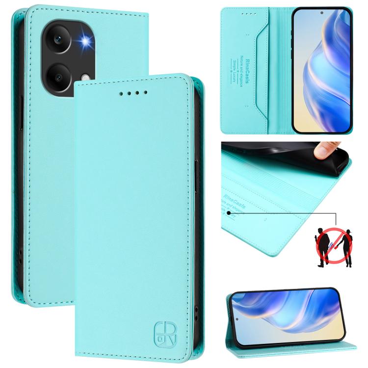 RC01 Dual-Folded Magnetic Suction RFID Leather Phone Case, For Redmi 15a 5G Global, For Redmi Turbo 5 Max / Poco X8 Pro Max, For Redmi Turbo 5 Global / Poco X8 Pro 5G