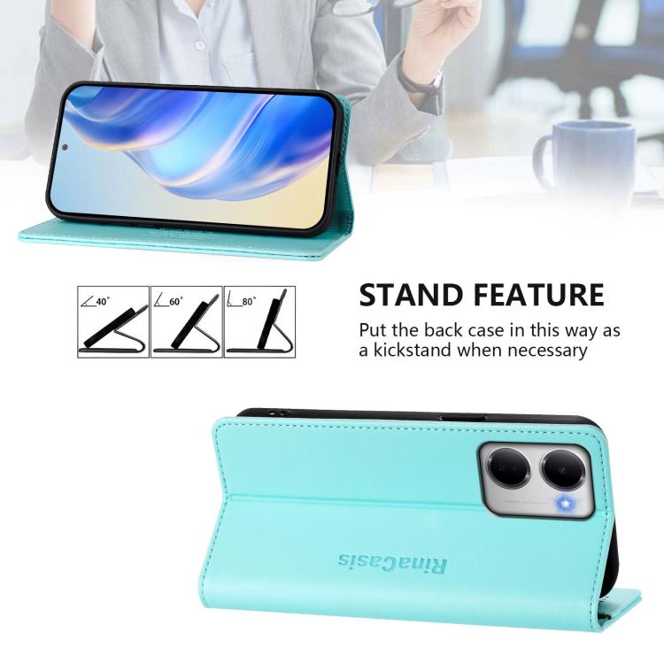 RC01 Dual-Folded Magnetic Suction RFID Leather Phone Case, For Redmi 15a 5G Global, For Redmi Turbo 5 Max / Poco X8 Pro Max, For Redmi Turbo 5 Global / Poco X8 Pro 5G