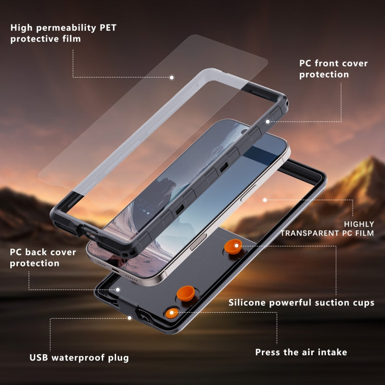 RedPepper Air Box Max 6.9 IP68 Waterproof Phone Case for 6.9 inch Phone(Black)