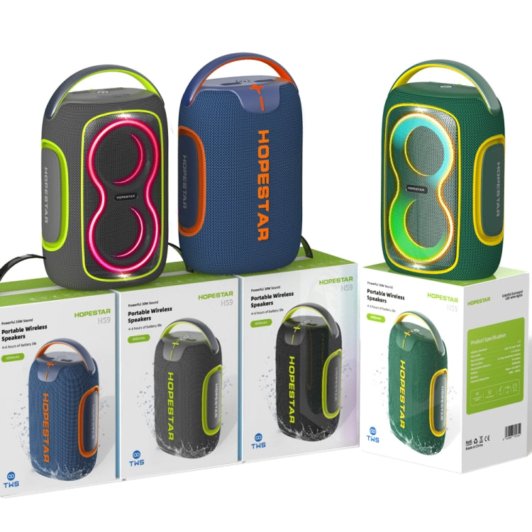 HOPESTAR H59 50W Outdoor Portable IPX5 Waterproof Bluetooth Speaker(Navy Blue)