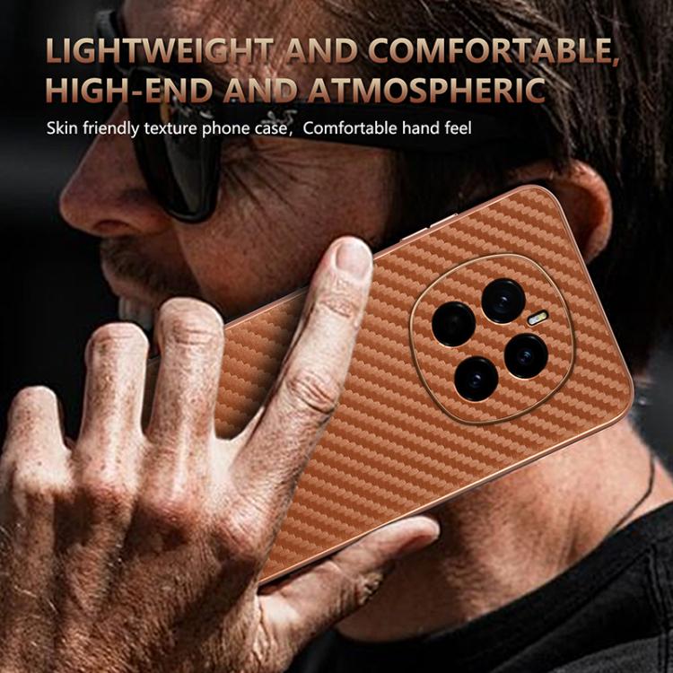 For Honor Magic7 AZNS Electroplated Edge Carbon Fiber Texture Phone Case(Blue)