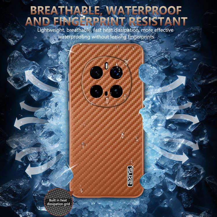For Honor Magic7 Pro AZNS Electroplated Edge Carbon Fiber Texture Phone Case(Black)