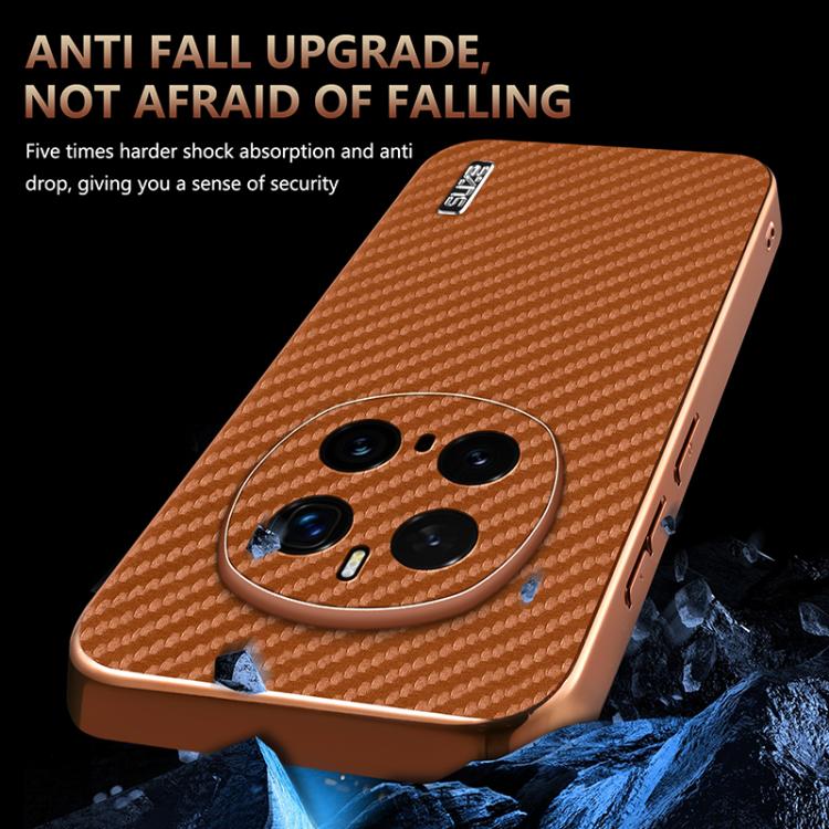 For Honor Magic7 Pro AZNS Electroplated Edge Carbon Fiber Texture Phone Case(Green)