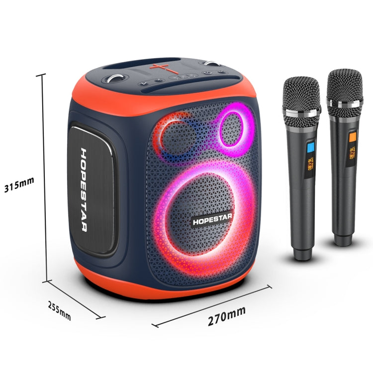 HOPESTAR PARTY130 Outdoor Dual Mic Long Endurance Bluetooth Speaker(Black)
