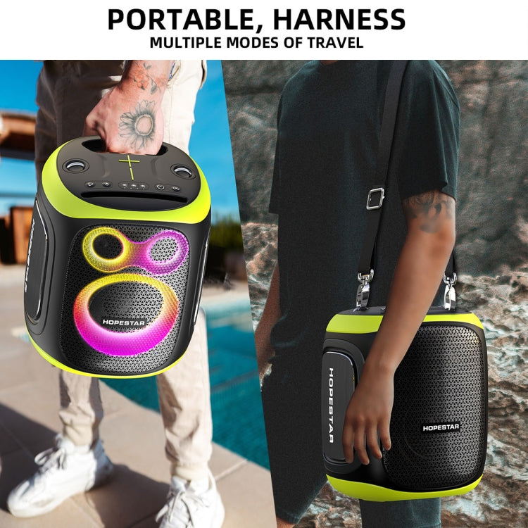HOPESTAR PARTY130 Outdoor Dual Mic Long Endurance Bluetooth Speaker(Black)