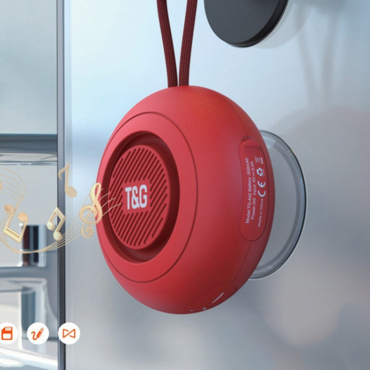 T&G TG-442 TWS Portable Mini Wireless Bluetooth Speaker with Suction Cup(Blue)