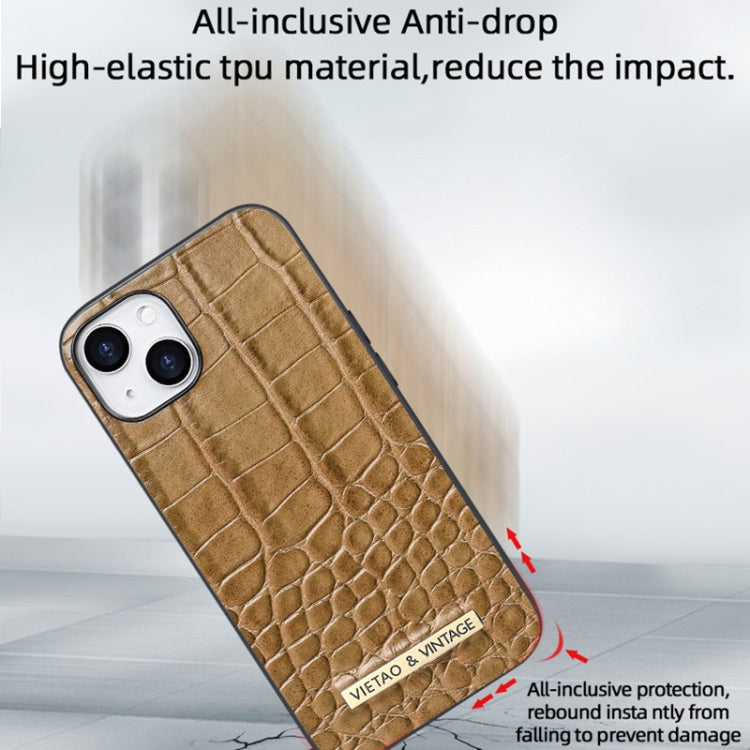 For iPhone 11 Pro Max VIETAO Alligator Texture PU Phone Case(Black)