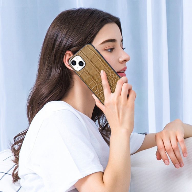 For iPhone 16 VIETAO Alligator Texture PU Phone Case(Red)
