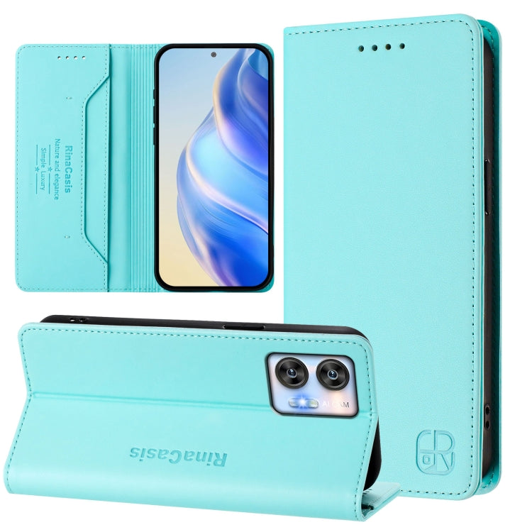 RC01 Dual-Folded Magnetic Suction RFID Leather Phone Case, For Oukitel C38, For Oukitel C35, For Oukitel C33