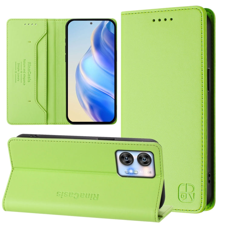 RC01 Dual-Folded Magnetic Suction RFID Leather Phone Case, For Oukitel C38, For Oukitel C35, For Oukitel C33