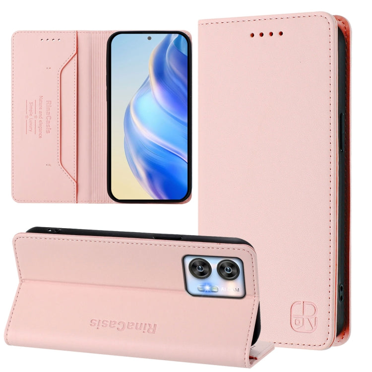 RC01 Dual-Folded Magnetic Suction RFID Leather Phone Case, For Oukitel C38, For Oukitel C35, For Oukitel C33
