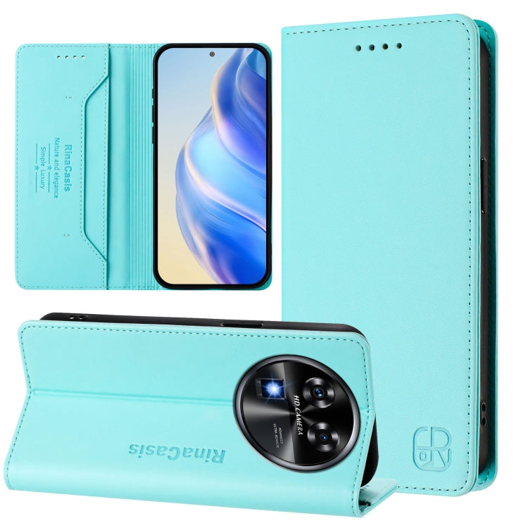 RC01 Dual-Folded Magnetic Suction RFID Leather Phone Case, For Oukitel C50, For Oukitel C37, For Oukitel C51