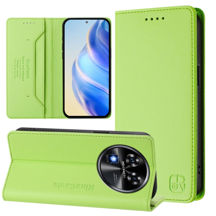 RC01 Dual-Folded Magnetic Suction RFID Leather Phone Case, For Oukitel C50, For Oukitel C37, For Oukitel C51
