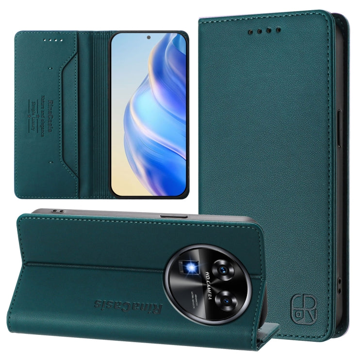 RC01 Dual-Folded Magnetic Suction RFID Leather Phone Case, For Oukitel C50, For Oukitel C37, For Oukitel C51