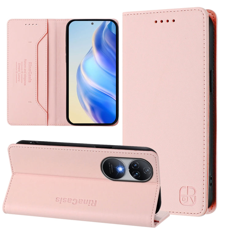 RC01 Dual-Folded Magnetic Suction RFID Leather Phone Case, For Oukitel C38, For Oukitel C35, For Oukitel C33