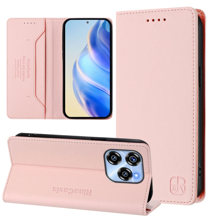 RC01 Dual-Folded Magnetic Suction RFID Leather Phone Case, For Oukitel C50, For Oukitel C37, For Oukitel C51