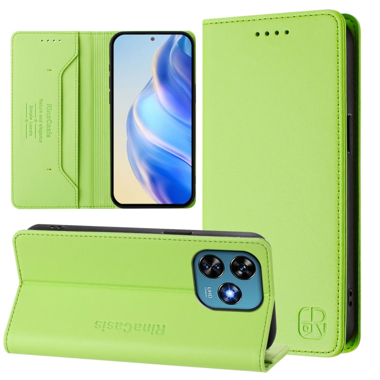 RC01 Dual-Folded Magnetic Suction RFID Leather Phone Case, For Oukitel C50, For Oukitel C37, For Oukitel C51