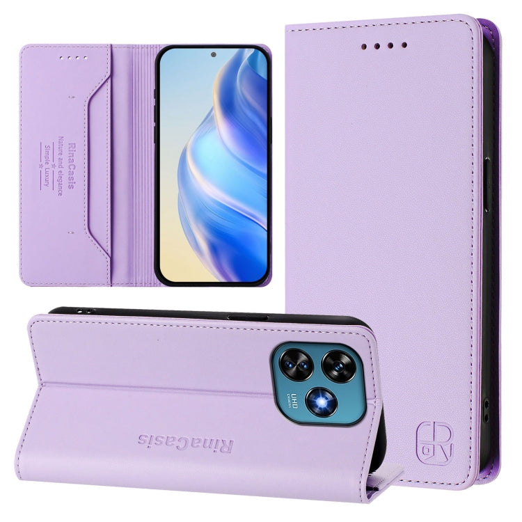 RC01 Dual-Folded Magnetic Suction RFID Leather Phone Case, For Oukitel C50, For Oukitel C37, For Oukitel C51