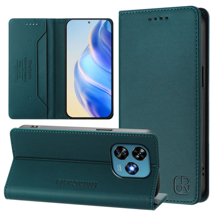 RC01 Dual-Folded Magnetic Suction RFID Leather Phone Case, For Oukitel C50, For Oukitel C37, For Oukitel C51