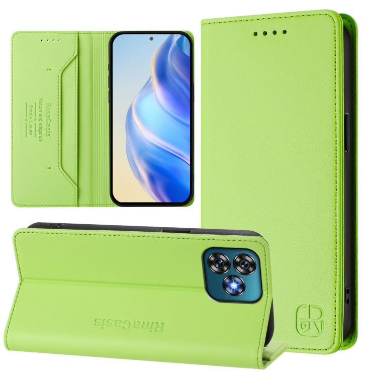 RC01 Dual-Folded Magnetic Suction RFID Leather Phone Case, For Oukitel C59 / C59 Pro, For Oukitel C57 / C57S / C57 Pro, For Oukitel C53