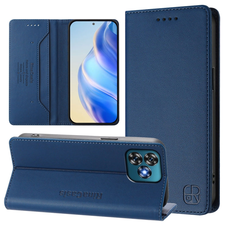RC01 Dual-Folded Magnetic Suction RFID Leather Phone Case, For Oukitel C59 / C59 Pro, For Oukitel C57 / C57S / C57 Pro, For Oukitel C53